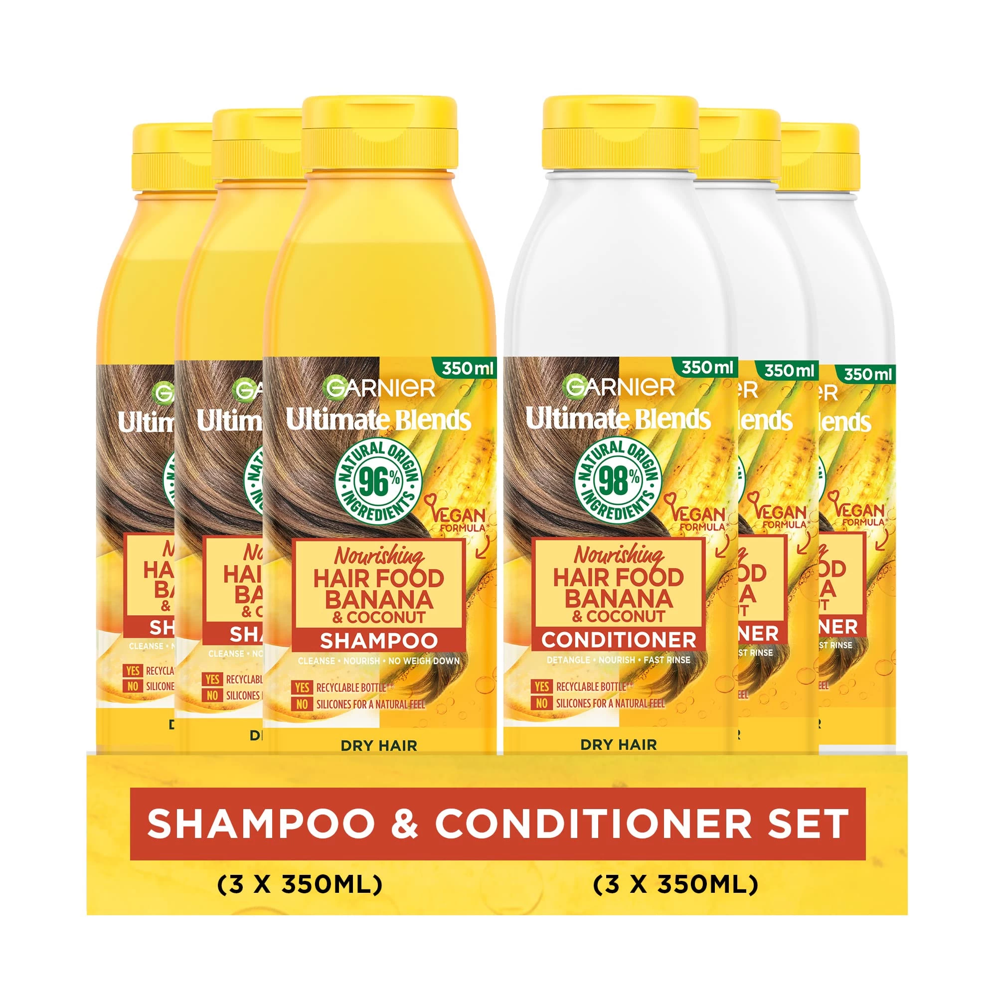 GARNIER Banana & Coconut Nourishing Shampoo/Conditioner
