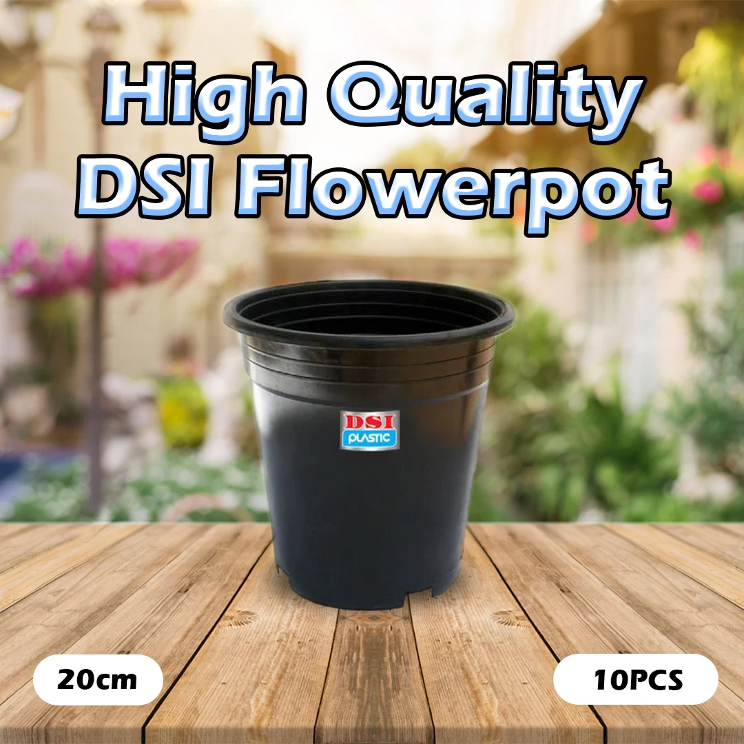 Generic Flowerpot 20cm Black 10 PCS