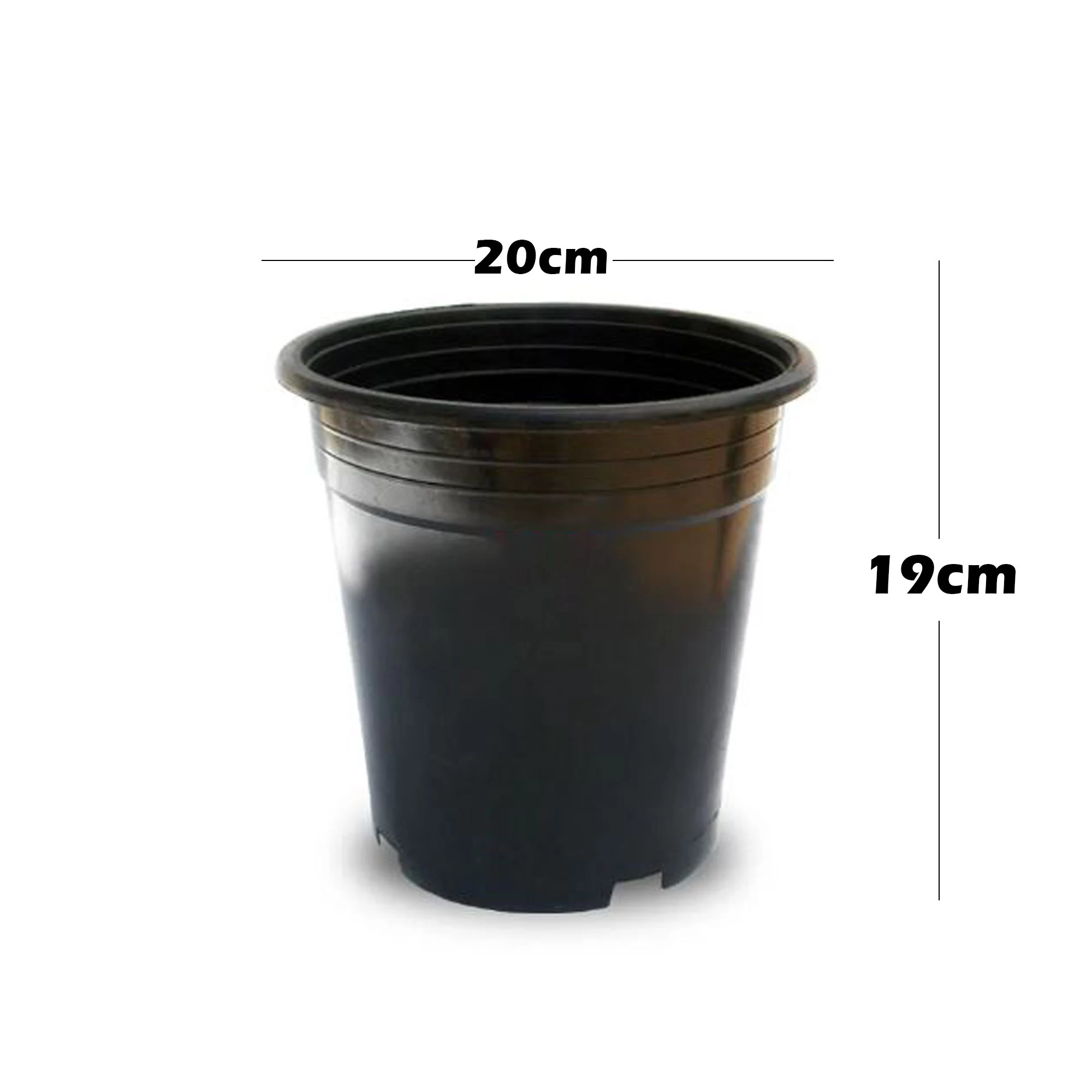 Generic Flowerpot 20cm Black 10 PCS - image 2