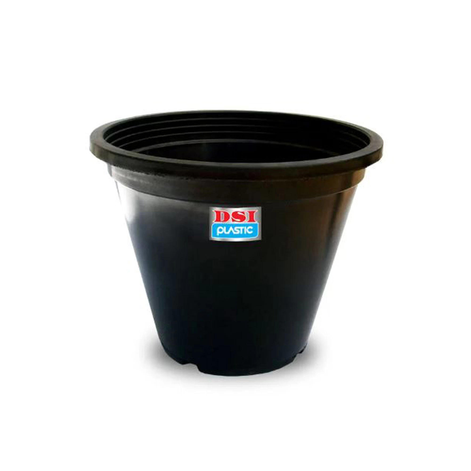 Generic Flowerpot 25cm Black 5 PCS - image 2