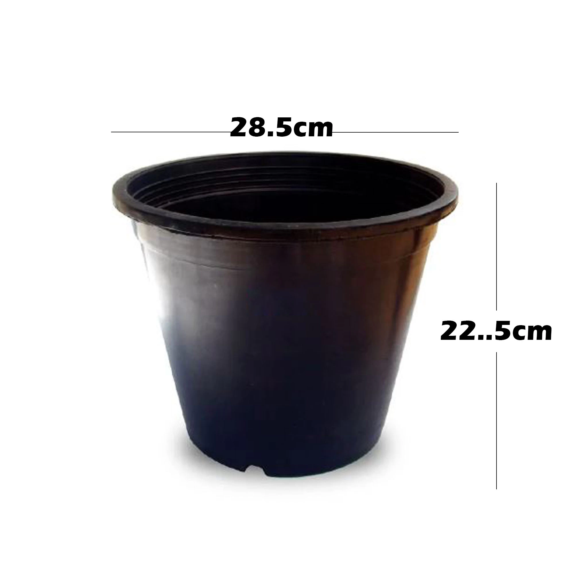 Generic Flowerpot High Quality 28.5cm Black 5 PCS - image 2