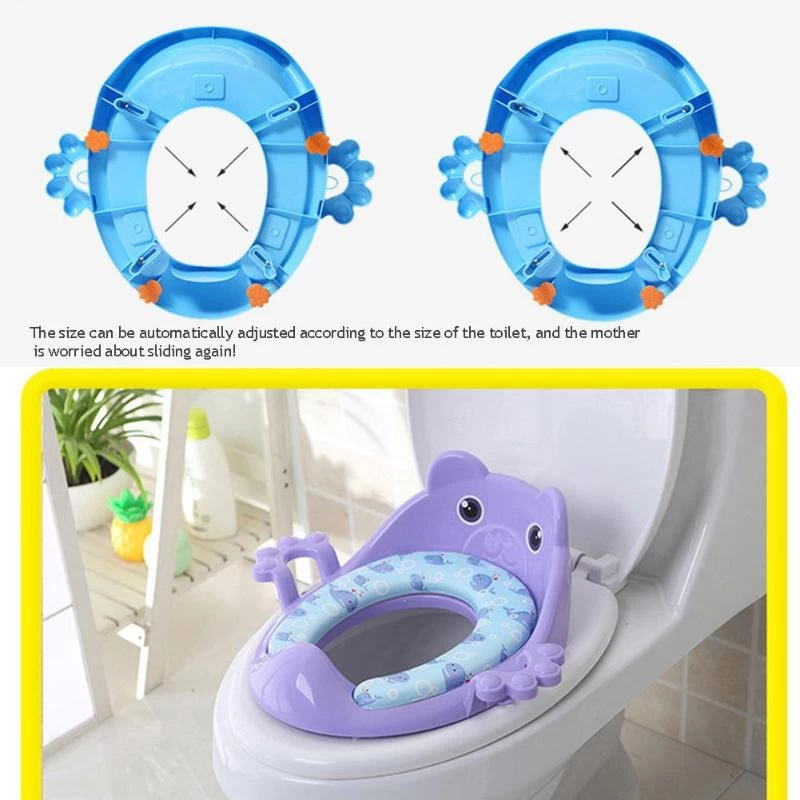 Kids Commode Seat Cover with Handle - image 4