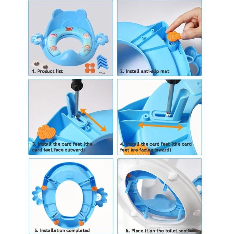 Kids Commode Seat Cover with Handle - image 5