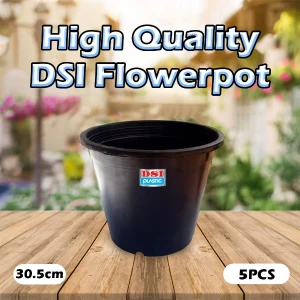 High Quality Flowerpot 30.5cm Black 5 PCS