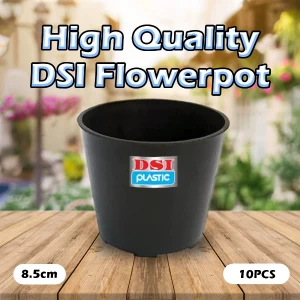 Generic Flowerpot 8.5cm Black 10 PCS