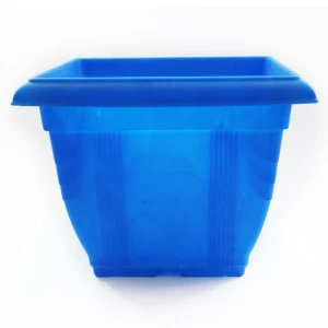 Generic Square Flower Pot Blue 3-PCS
