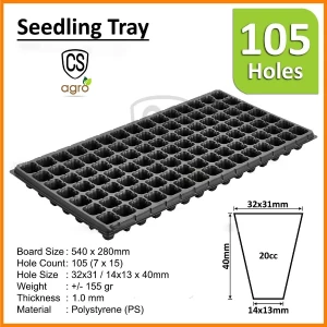 Generic Seedling Tray 105 Holes Thick
