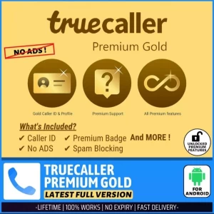 Buy Truecaller Gold premium unlock Apk for Android only