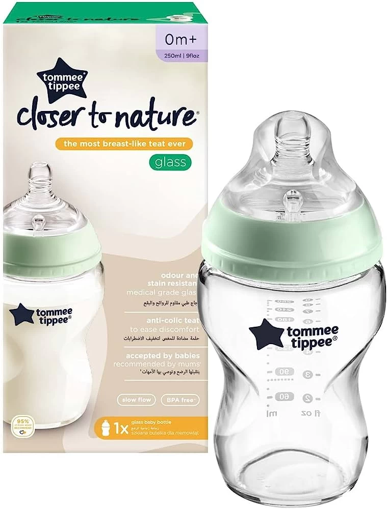 Tommee tippee Baby Glass Bottle 250ml (0m+) Anti colic - image 3