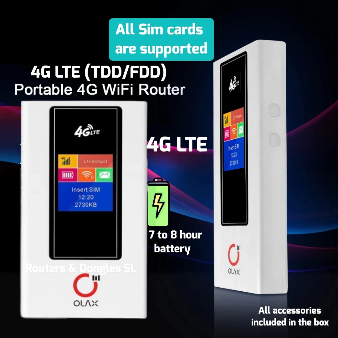 Unlocked 4G LTE FDD/TDD All Sim Support WIFI Router Olax