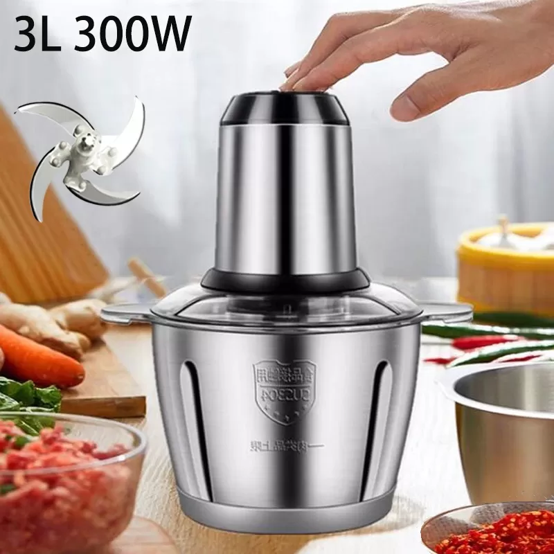 Generic 3L Capacity Electric Chopper Meat Mincer Garlic Masher - image 4