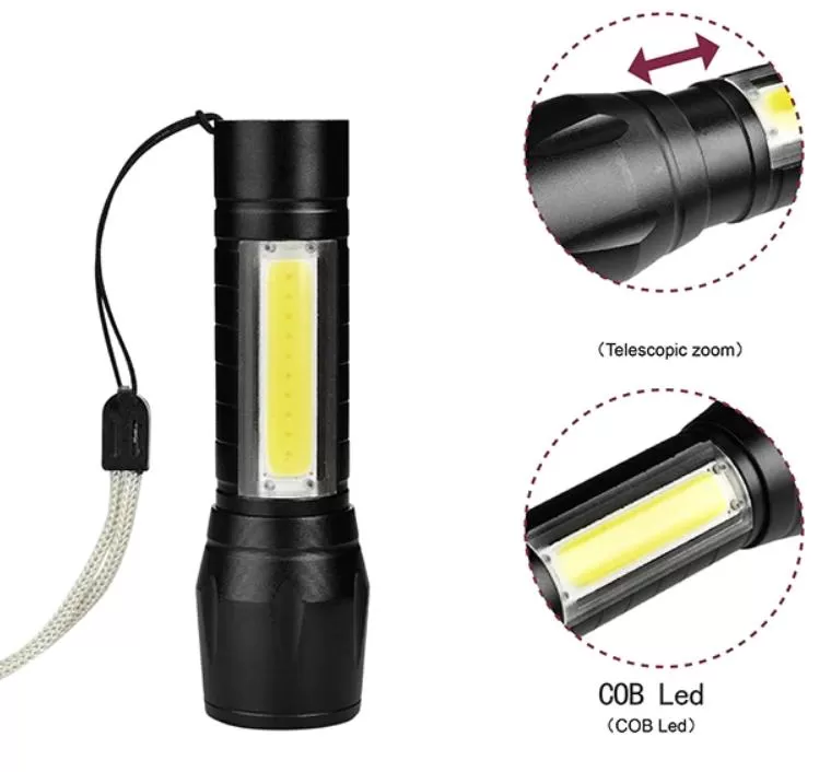 Generic Mini LED Flashlight COB Reader Lamp Zoomable - image 3
