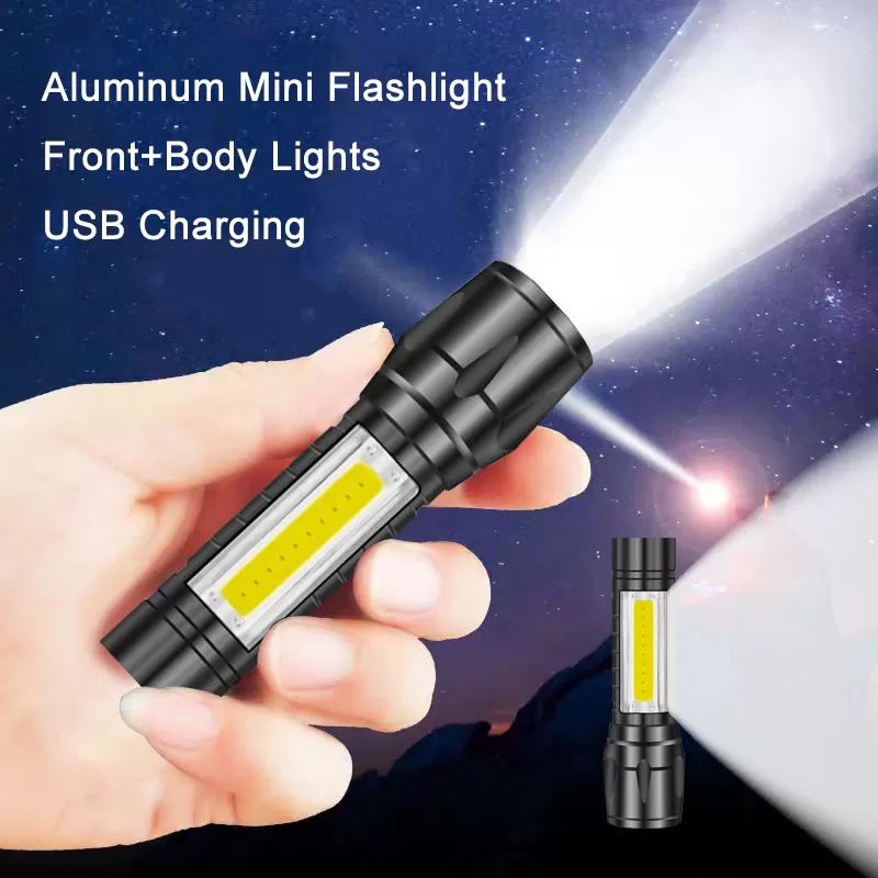 Generic Mini LED Flashlight COB Reader Lamp Zoomable - image 5