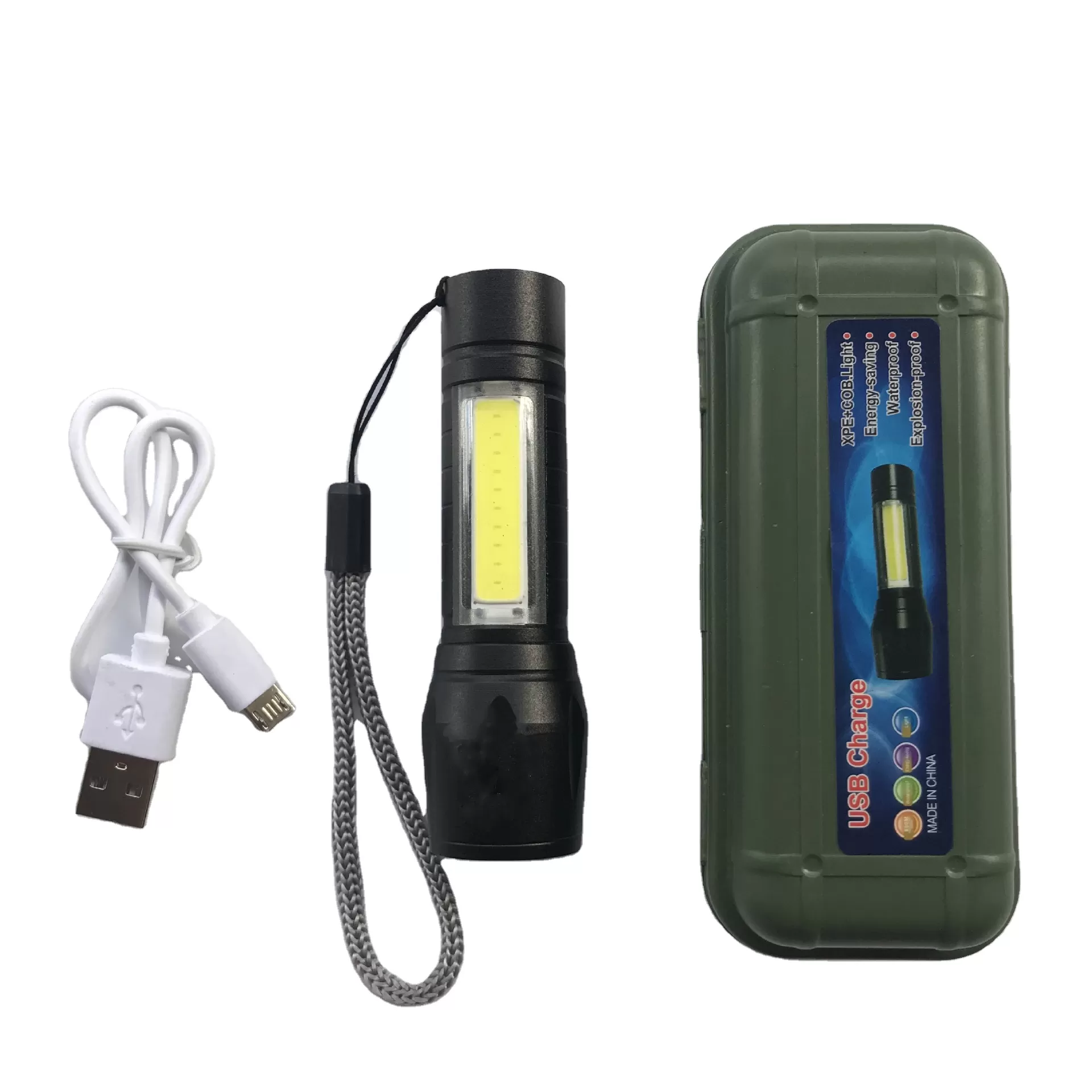 Generic Mini LED Flashlight COB Reader Lamp Zoomable - image 7