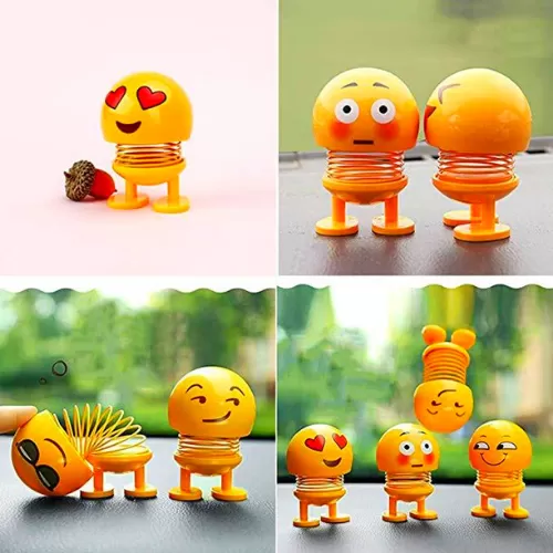 Generic Emoji Mini Shaking Funny Smile Face Springs Dancing Toy