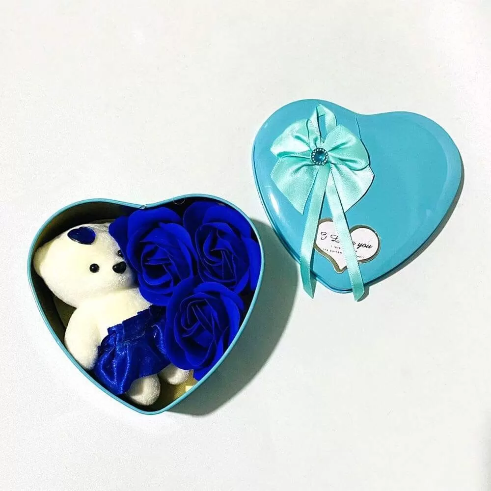 Gift Sense Lovely Gift Box Flowers Teddy Bear