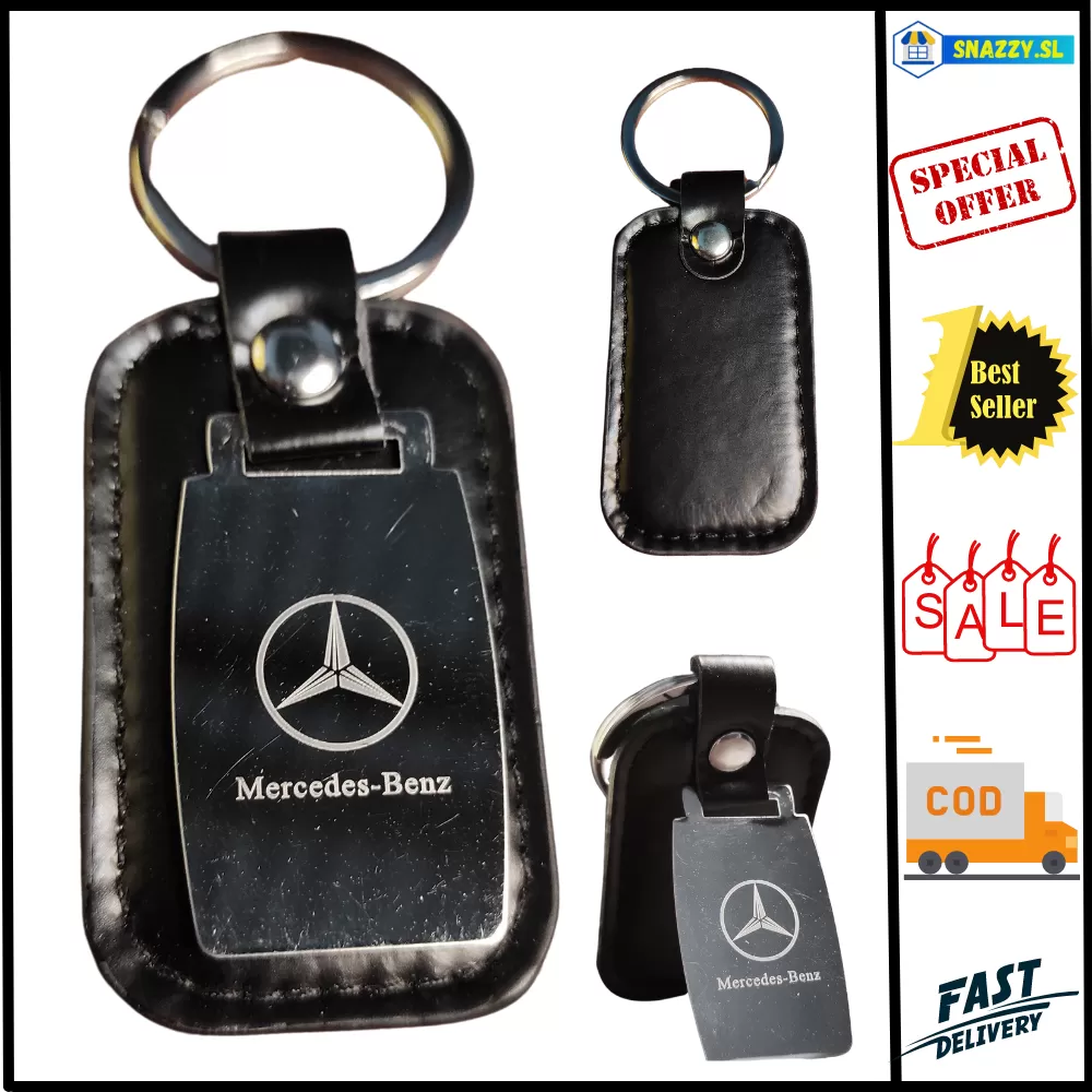 Mercedes-Benz Car Logo Square Keychain Key Ring