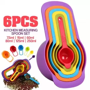 Generic 6 Pcs Measuring Cup And Measuring Spoon Set Baking