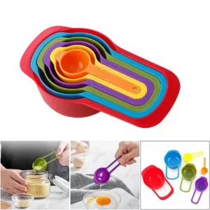 Generic 6Pcs Stackable Color Measuring Spoon Set