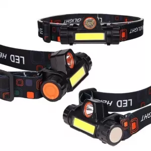 Generic XPE+COB Headlight USB Rechargeable Powerful