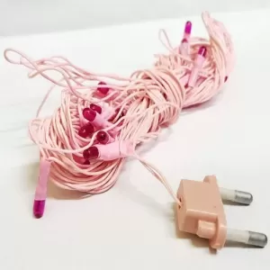 Generic Pink PVC RGB 62 Bulbs Rice Light 5 Meter