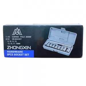 Generic 9PCS Combination Socket Wrench Set Silver