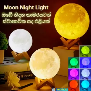 Generic Touch Sensored 12CM LED Colors Moon Lamp