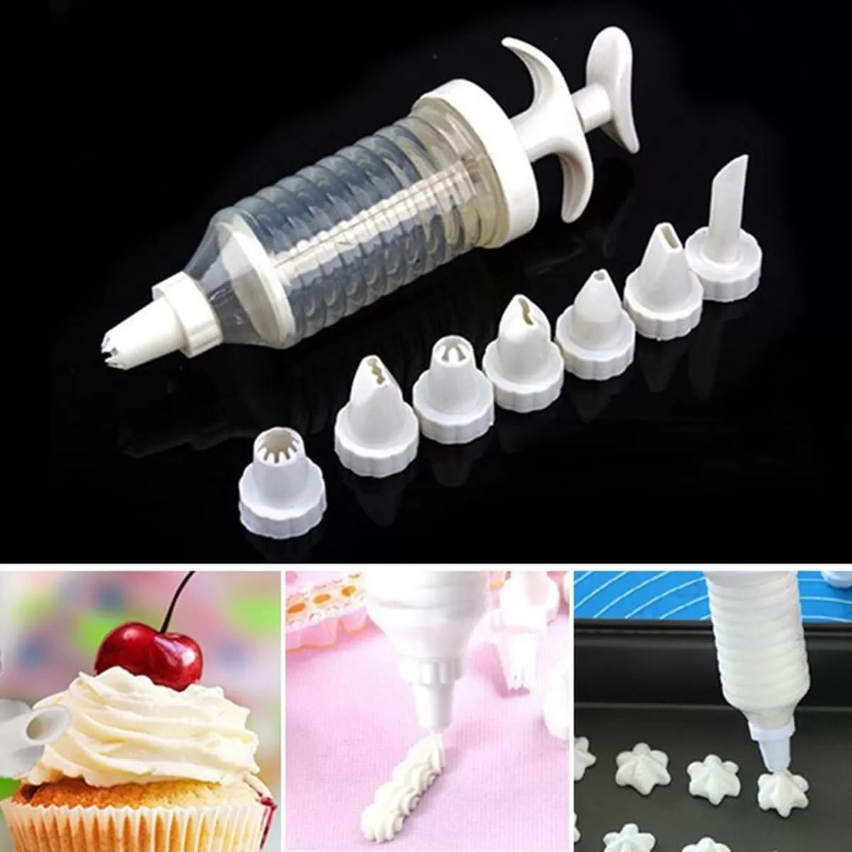 Generic Cake Decoration with 8pc Moulds 8 Nozzles