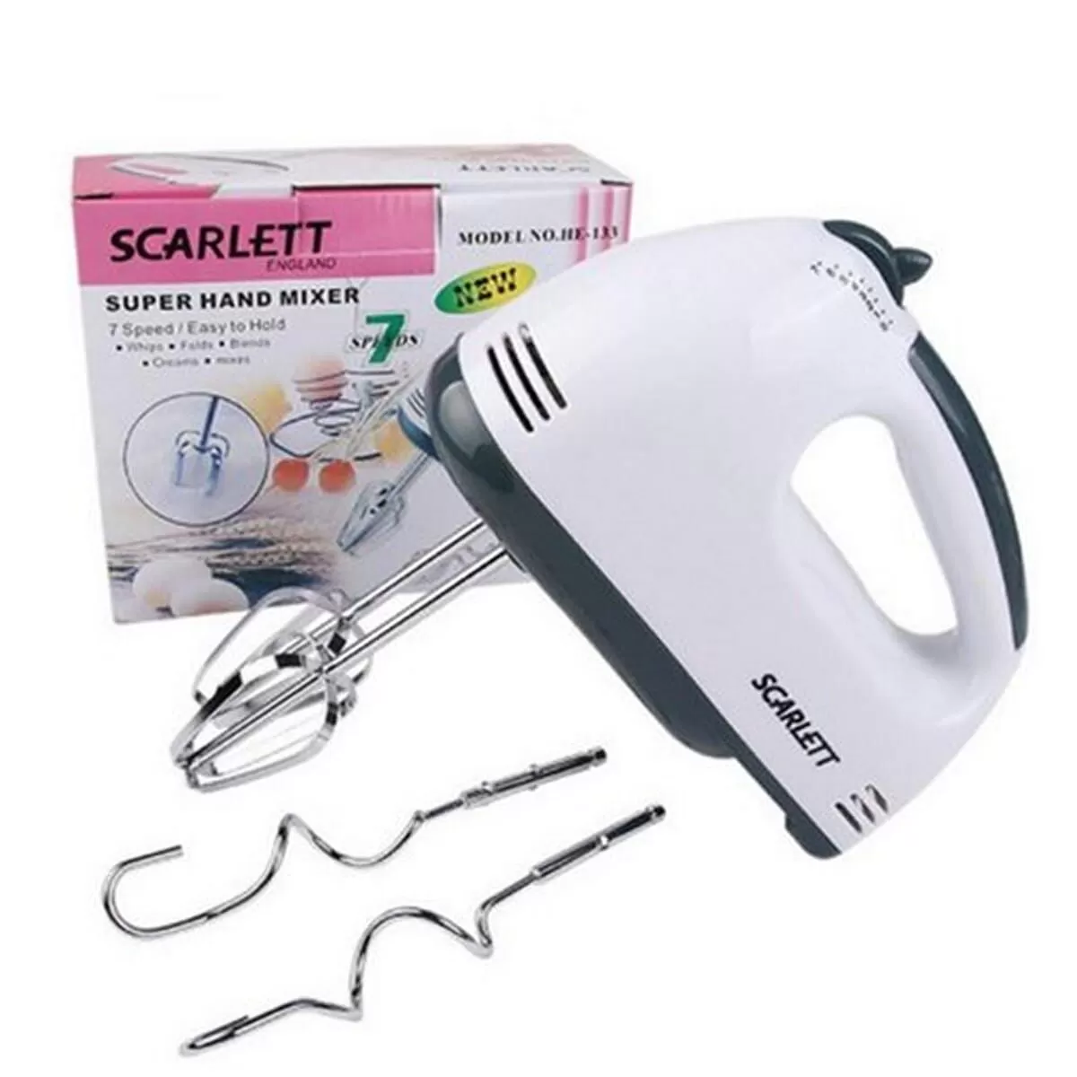 HE-133 7 Speed Electric Super Hand Mixer & Beater