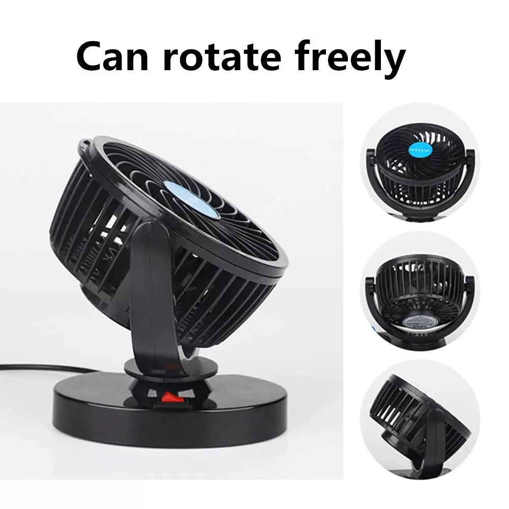 Generic 12V Car Cooling Fan 360 Rotation Sticky Base - image 3
