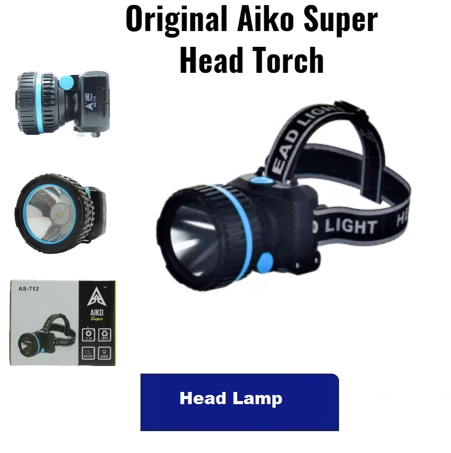 Aiko AS-713 3W Hi Power Rechargable LED Touch Head Lamp - image 2