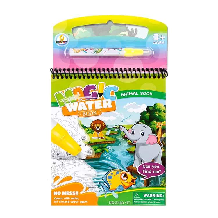 Magic Water Drawing Book Giraffe Design Mess-Free Activity - image 6