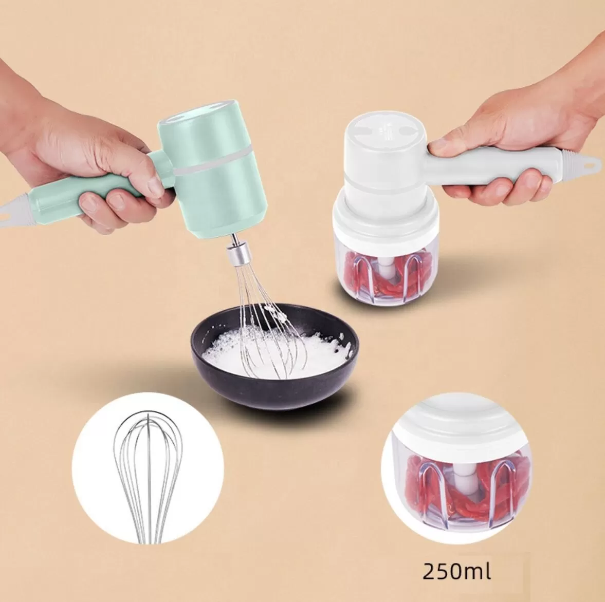 Generic Wireless 3-in-1 Handheld Egg Beater - image 3