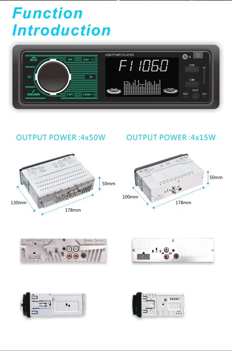 Maudio Touch MP3 Audio with USB / FM Car Stereo - image 2