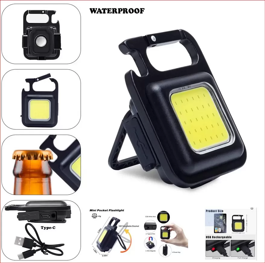 Generic Mini LED COB Working Keychain Light - image 3