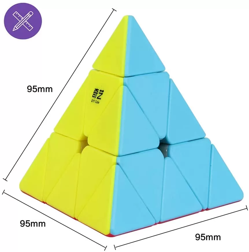Qiming Pyramid Speed Cube 3x3x3 Stickerless Frosted - image 4