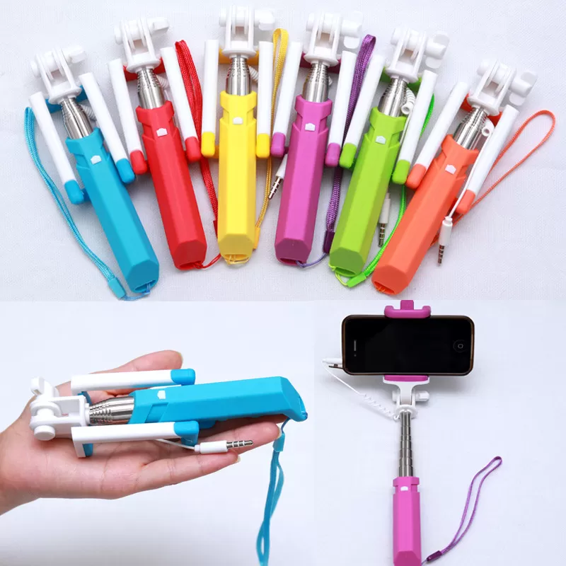Rainbow Mini Monopod 3.5mm Plug Selfie Stick - image 3