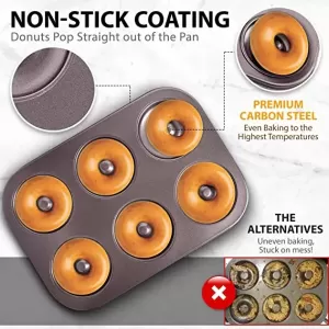 Elite Donut Pan 6-Cup Non-Stick Doughnut Maker