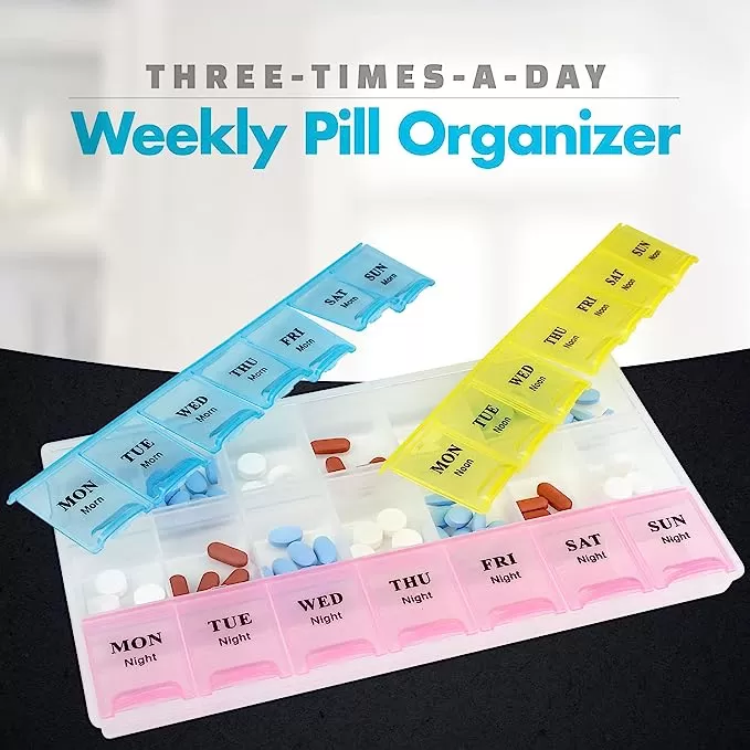 Generic Pill Organizer Weekly Three-Times-a-Day