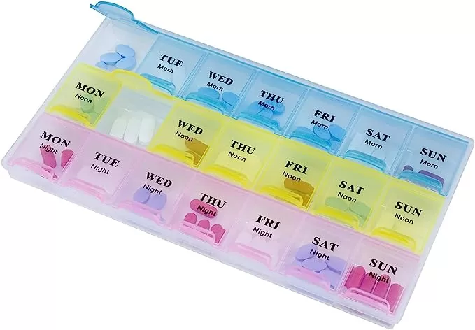 Generic Pill Organizer Weekly Three-Times-a-Day - image 2