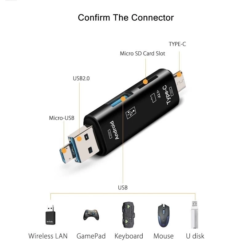 5 in 1 Card Reader USB OTG