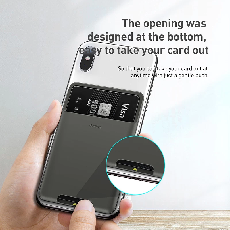 Baseus Silicone Phone Card Case Back Cover - image 6
