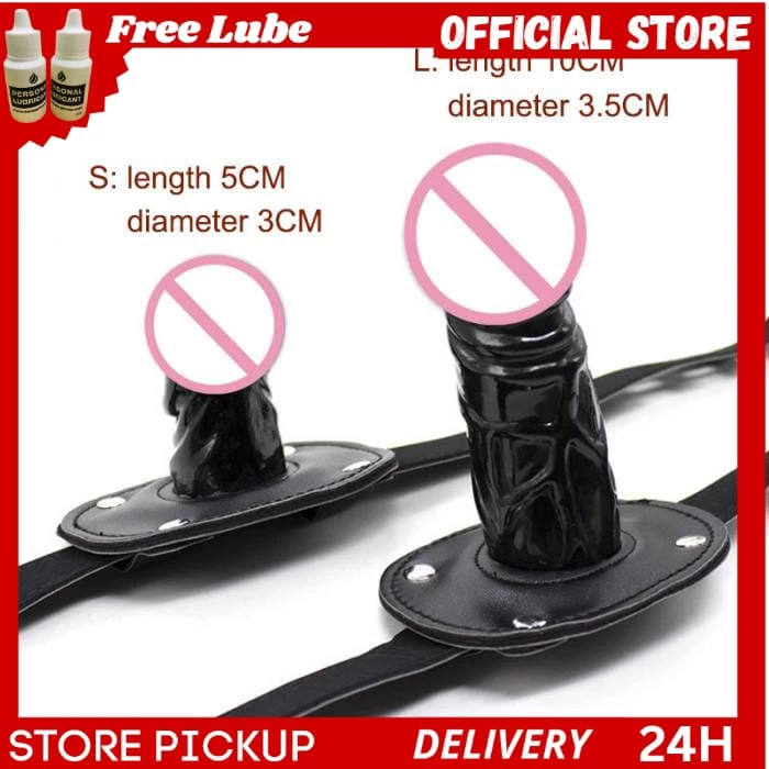 BDSM Bondage dildo Mouth gag Strap on dildo sex toy - image 1