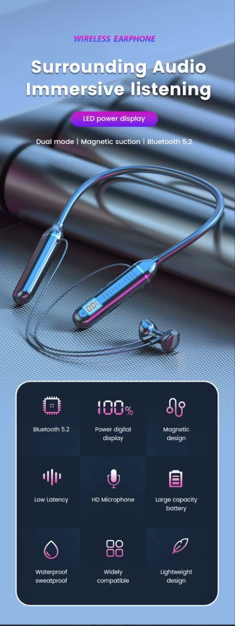 Bluetooth Wireless 5.0 Earphones with SD Card & Long Battery - image 2