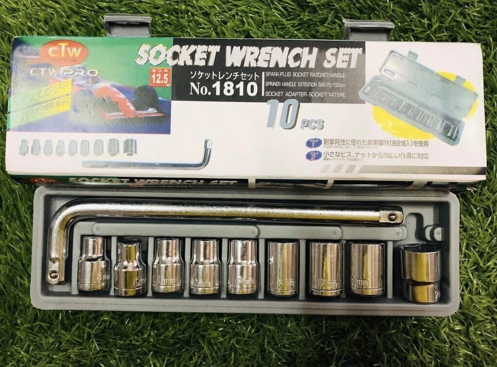 Generic 10PCS Combination Socket Wrench Set
