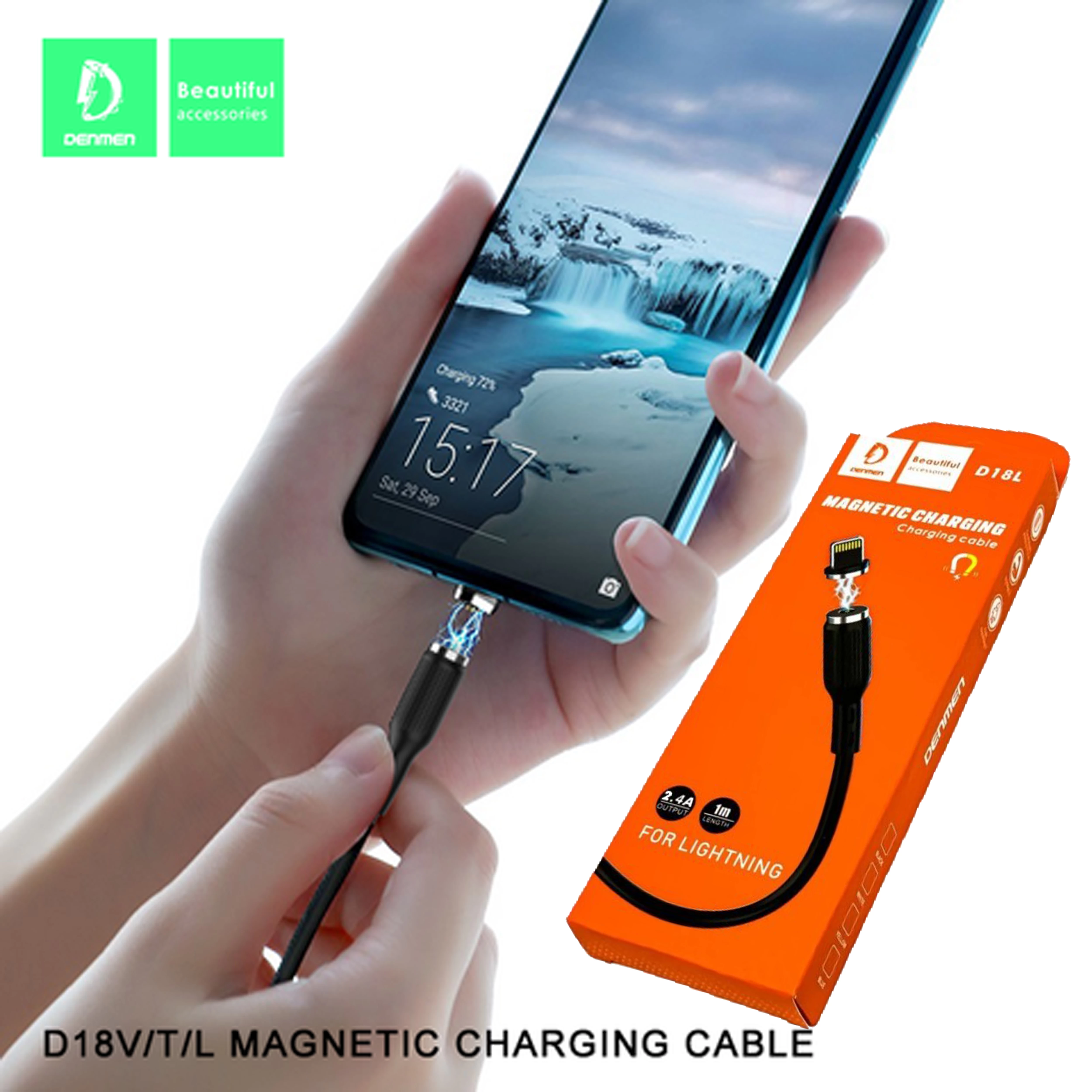 DENMEN Magnetic Charger Cable Lightning USB - image 4