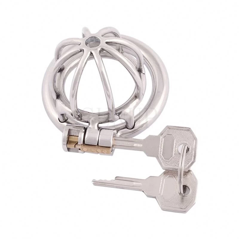 Male bdsm sex toy steel small Chastity cage - image 3