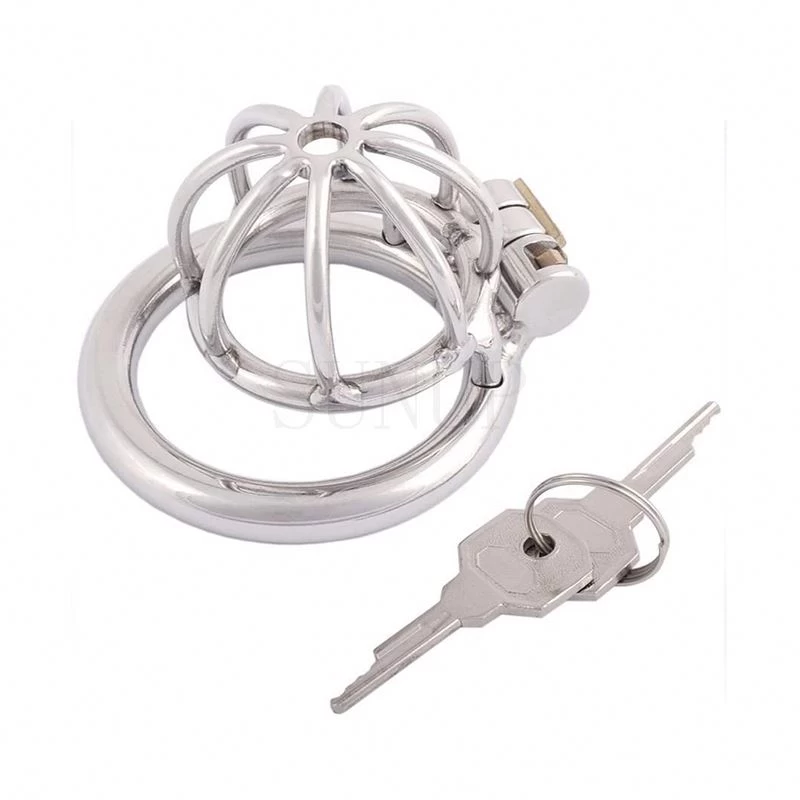 Male bdsm sex toy steel small Chastity cage - image 4