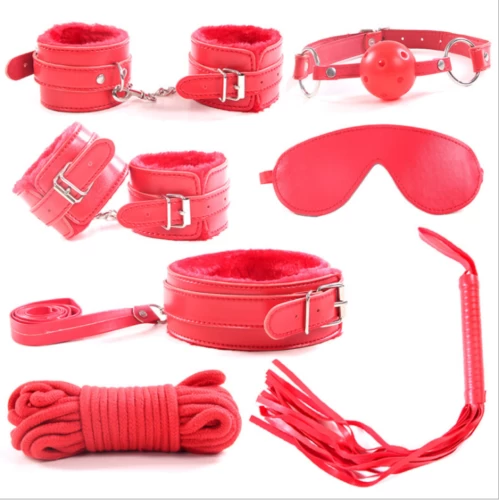 Generic Red 7pcs Bondage Set Kit - image 5