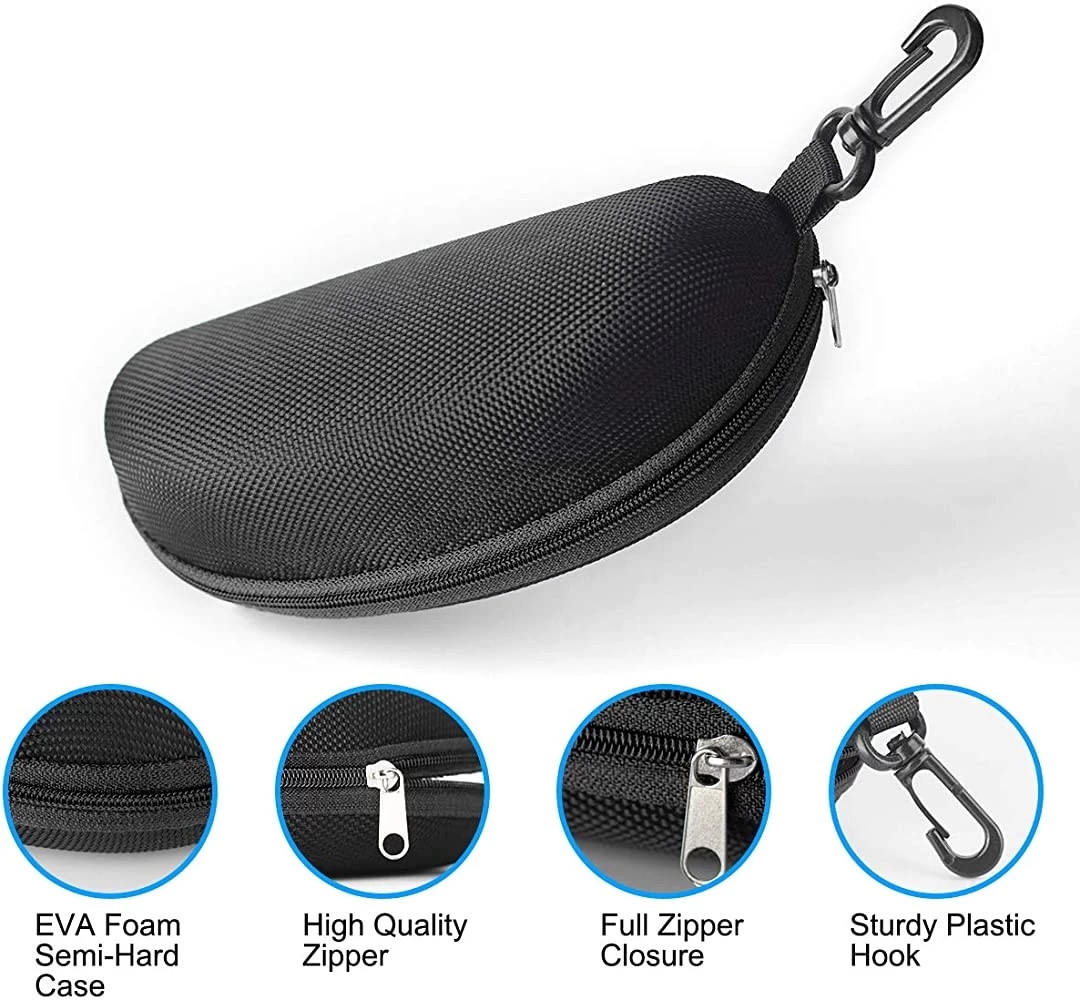 Generic Sunglass Pouch Black Portable Hard Case - image 2